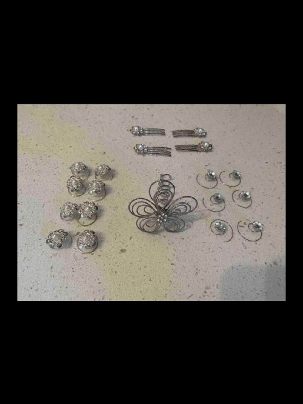 $7 Bundle Item or Buy Now ~ Silver Bridal Hair Jewelry